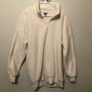 Sherpa quarter zip hoodie